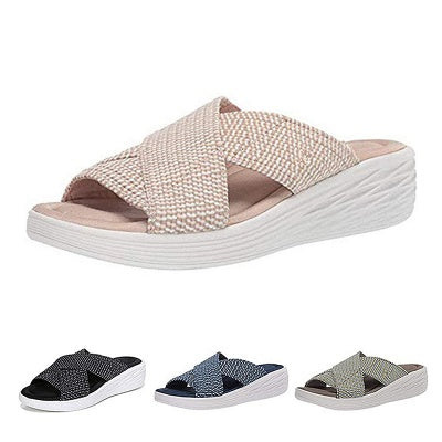 Women’s Stretch Cross Slide Sandals