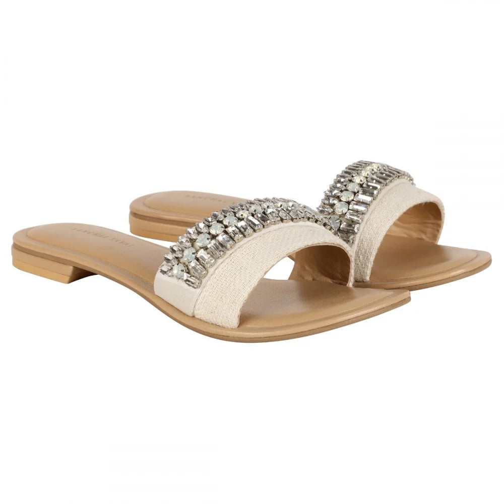 Fancy CRYSTAL SLIDER - IVORY