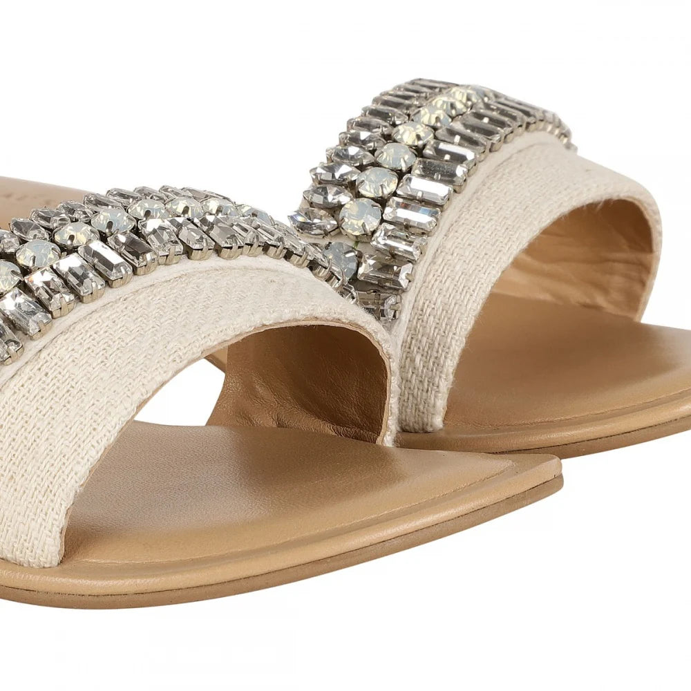 Fancy CRYSTAL SLIDER - IVORY