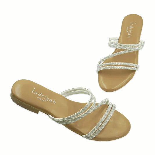 Gilded Muse  Flat Sandals (Man-Made)