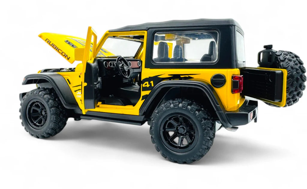 Jeep Wrangler Rubicon 1:24 diecast scale model car | Assorted Colors