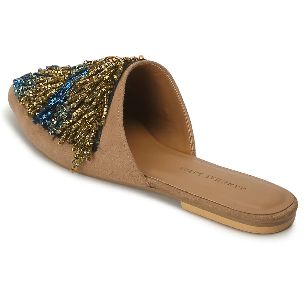 Fancy Naysa Embroiered Mule