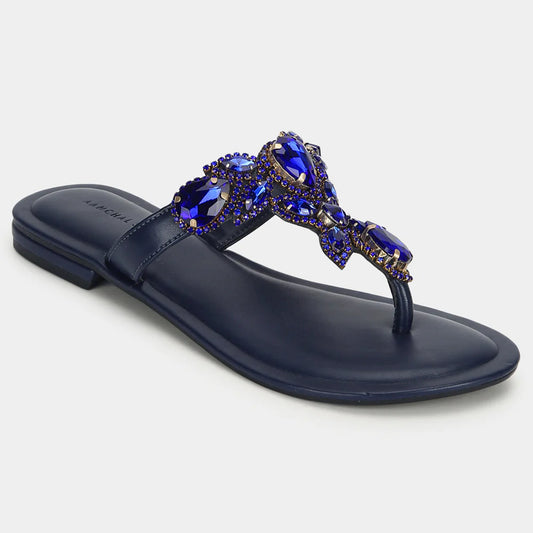 Fancy Zehen Crystal Sliders