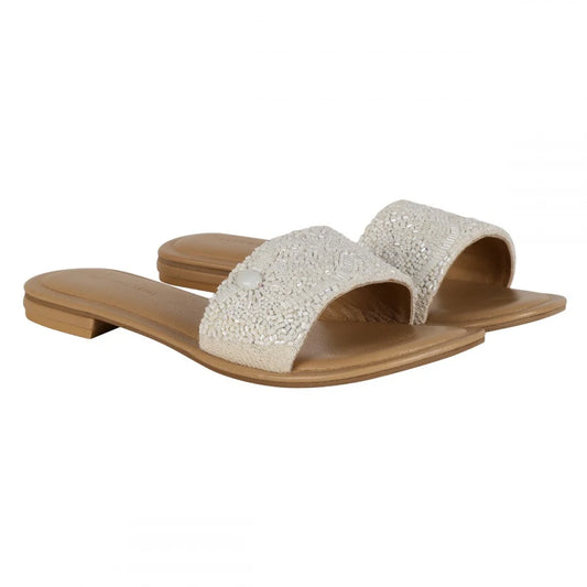 Fancy CUT-DANA & STONE SLIDER - IVORY