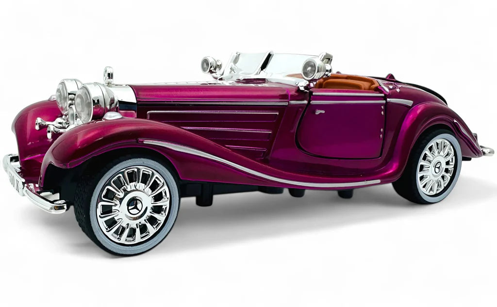 1936 Mercedes Benz 500K 1:24 Roadster diecast scale model car collectible | Assorted Colors