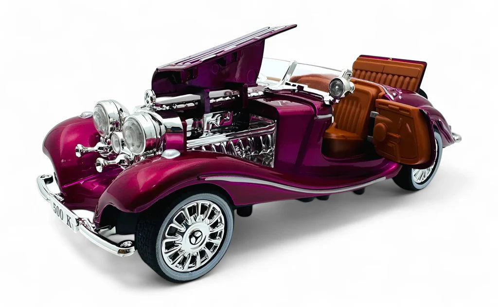 1936 Mercedes Benz 500K 1:24 Roadster diecast scale model car collectible | Assorted Colors