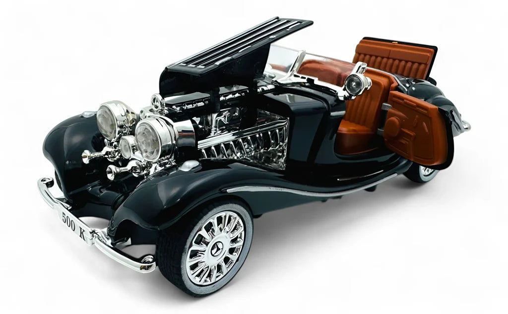 1936 Mercedes Benz 500K 1:24 Roadster diecast scale model car collectible | Assorted Colors
