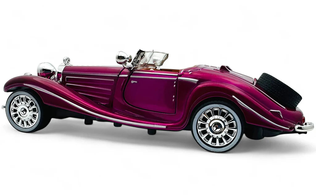 1936 Mercedes Benz 500K 1:24 Roadster diecast scale model car collectible | Assorted Colors